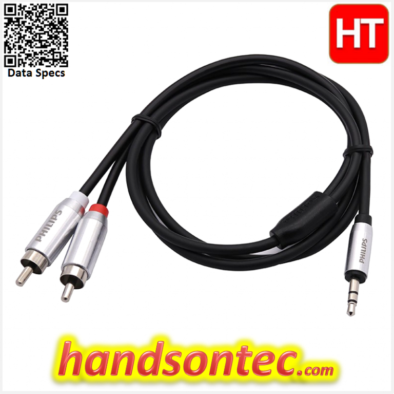 thumbnail image 2 of 3.5mm Jack To Twin RCA Phono Audio Cable – Gold Plated, 0.5m To 20m (Choose Length) 2 of 5